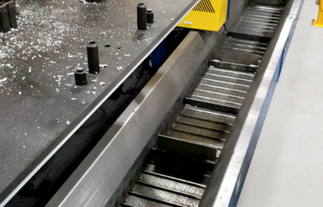 Endura-Veyor Metal Handling Hinged Steel Belt Conveyor CloseUp
